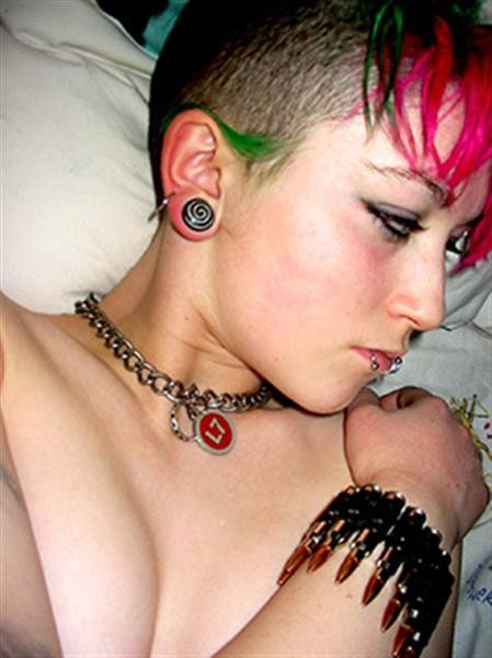 Angry Punk Rock Emo Chicks Exposing Perky Titties #78769086