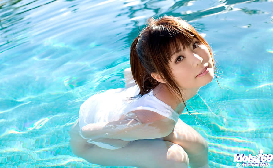 Adorable japanese girl swimming naked #69940704