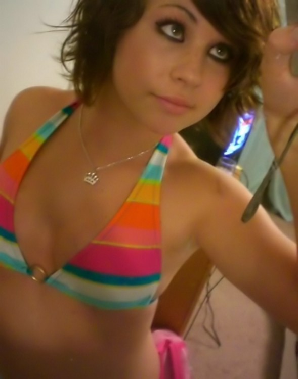 Gorgeous cute teen with big tits posing on camera #71458976