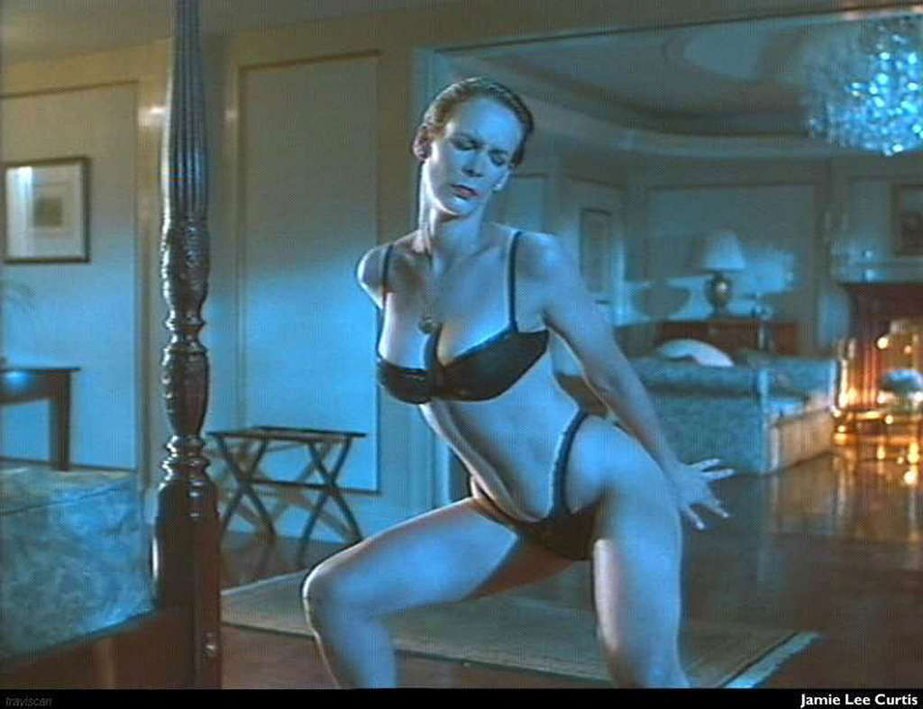 Jamie Lee Curtis showing her nice tits and posing in bra and panty #75348747