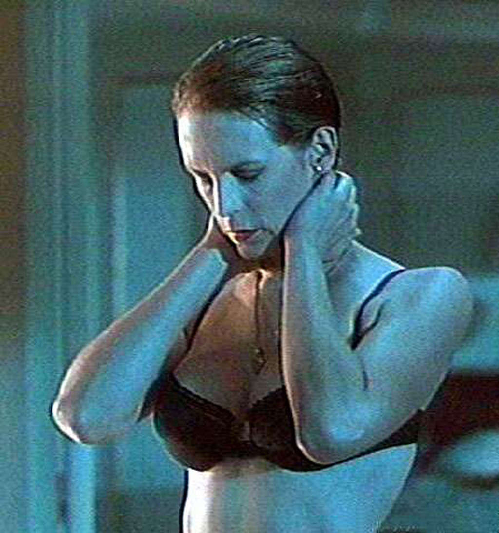 Jamie Lee Curtis showing her nice tits and posing in bra and panty #75348752