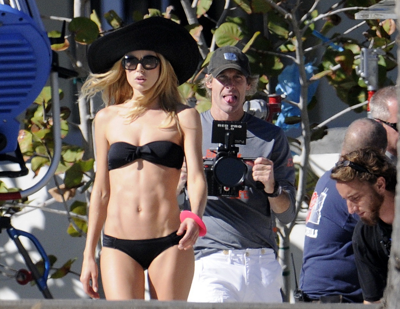 Doutzen Kroes in sexy black bikini doing a photoshoot in Miami Beach #75273572
