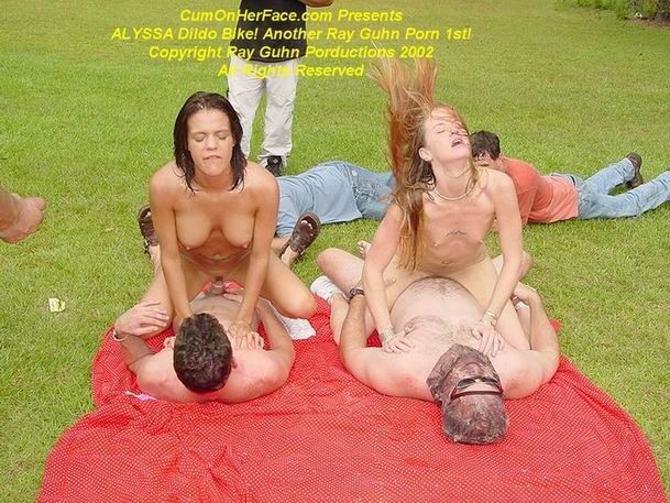 Outdoor group sex and messy facial #76123243