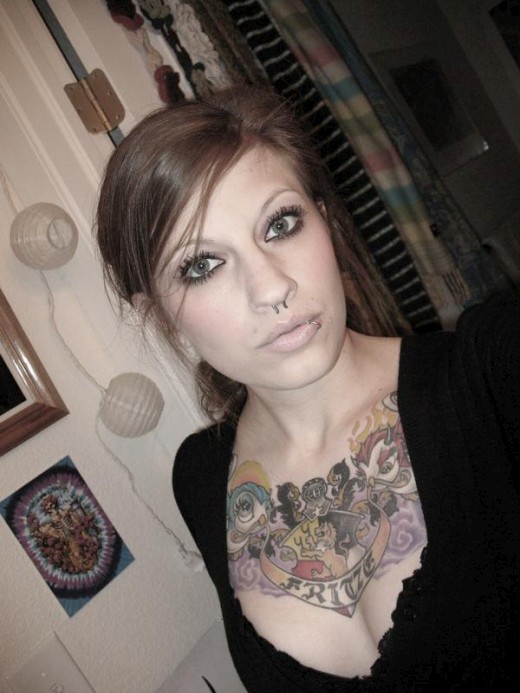 Sexy tattooed emo chick #68264945