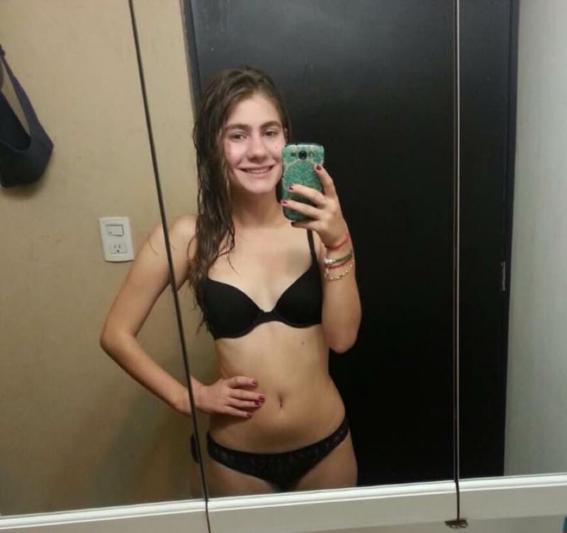 Beautiful teenager gets naked in leaked self shot pics #67476636
