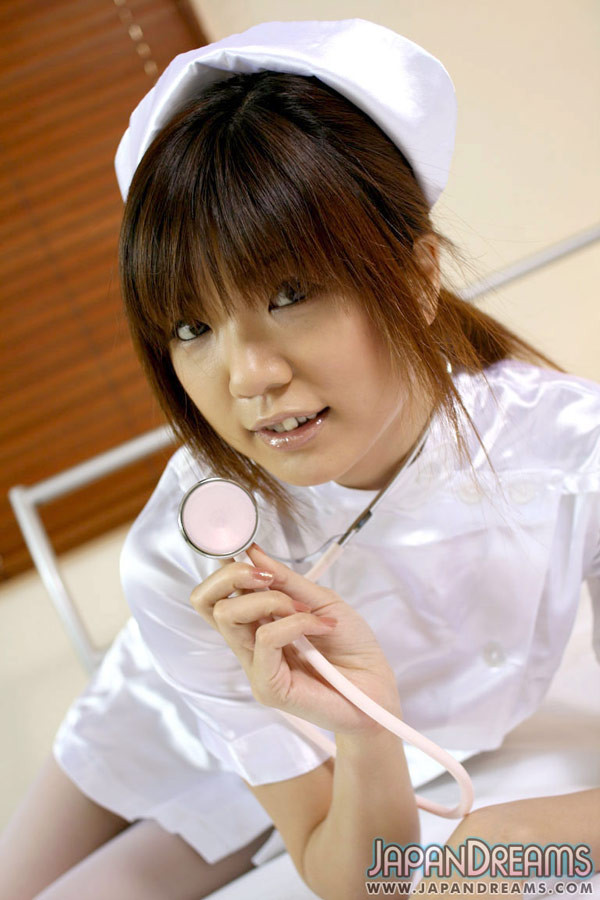 Rika in nurse uniform giving handjob #69958002