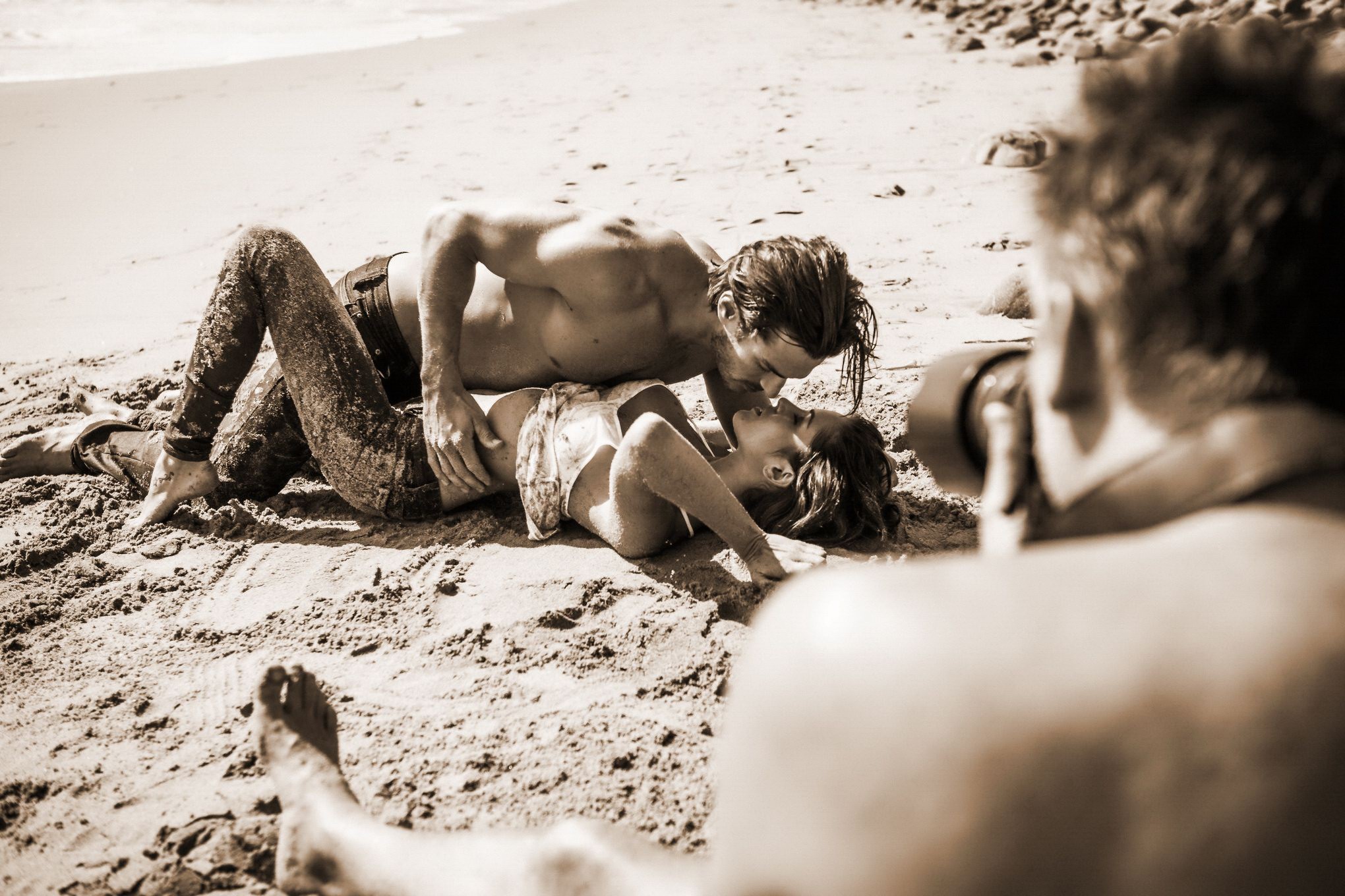 Jehane GiGi Paris fully naked petting at the beach photoshoot by Steve Shaw #75181061