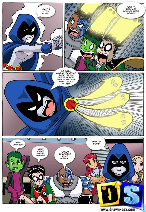 Teen Titans fighting the horny alien intruders #69601017
