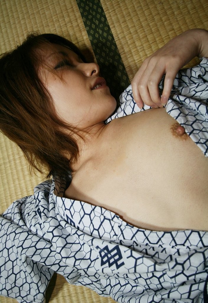 Japanese girl in kimono gets panties pulled down #69962264