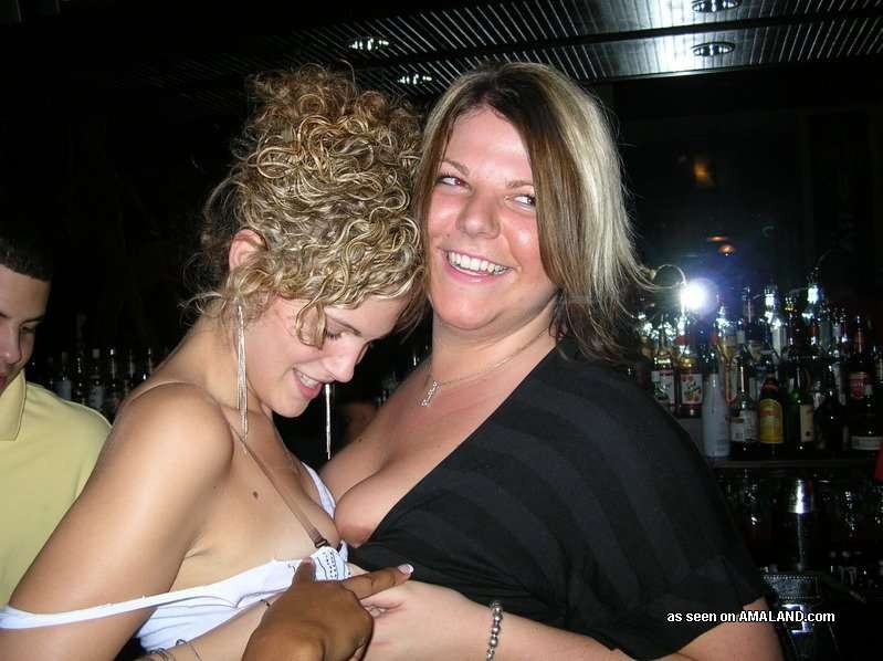 Photos of amateur lesbo girls flashing tits #67314933