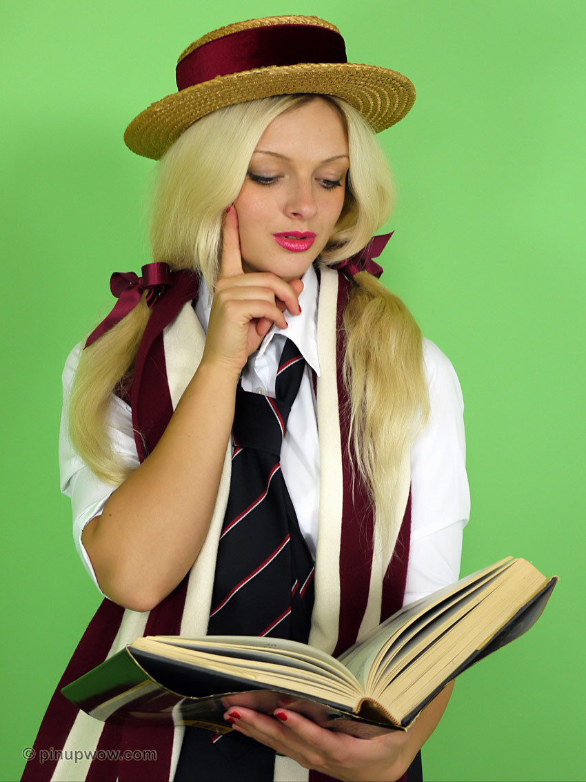 Saucy blonde college girl Zuziana enjoys a very sexy classic  #68452073