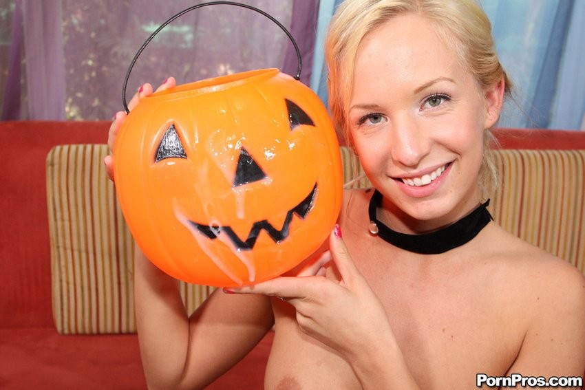 Trick or treat teen sucks and fucks for cumshot #79067171