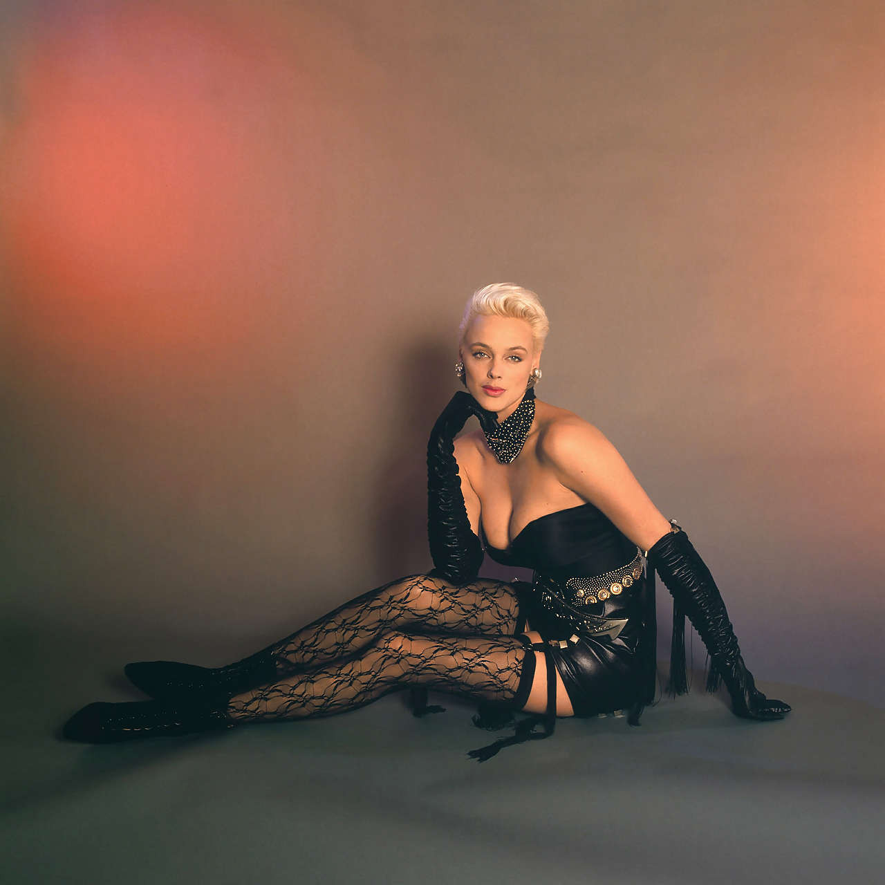 Brigitte Nielsen showing her hairy pussy and big boobs and in stockings #75297916