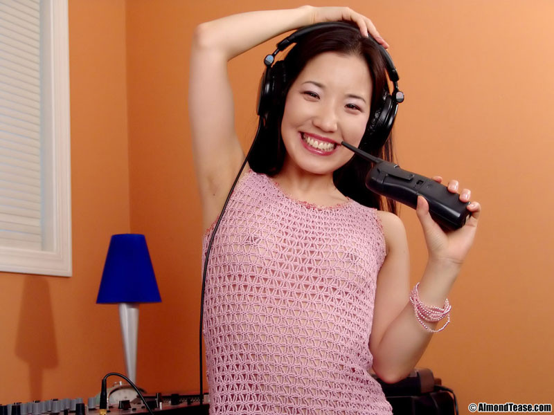 Asian almond tease disc jockey fun #67558180