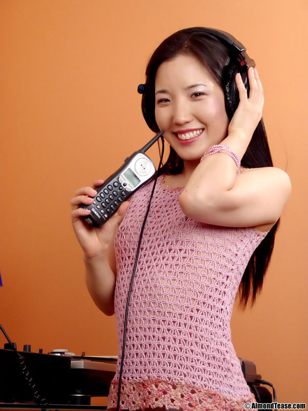 Asian almond tease disc jockey fun #67558210