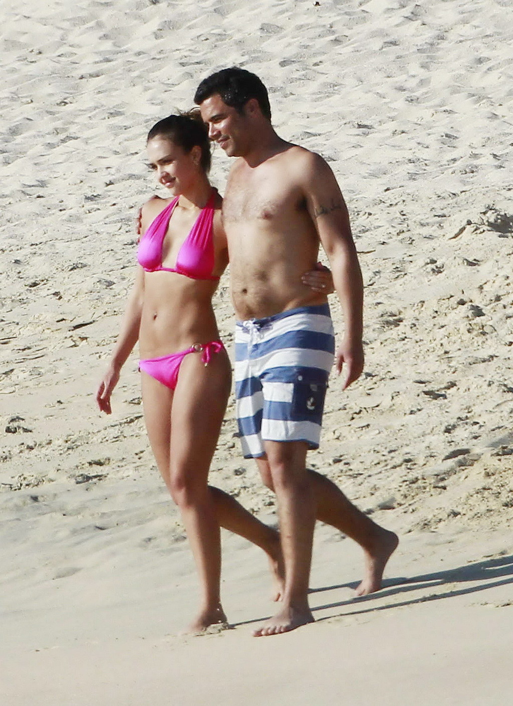 Jessica Alba wearing sexy pink bikini in Cabo San Lucas #75277369