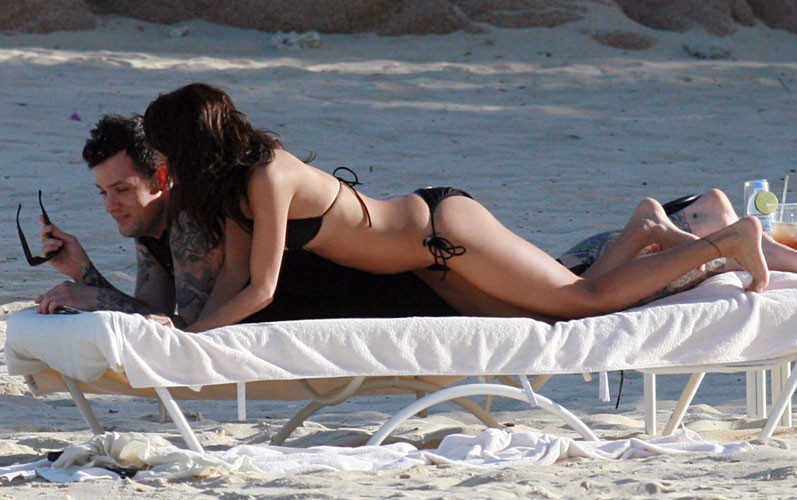 Nicole Richie thong slip and bikini beach paparazzi pictures #75440684