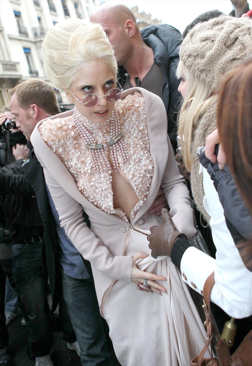 Lady Gaga showing off her boobs  ass on the streets of Paris #75323238