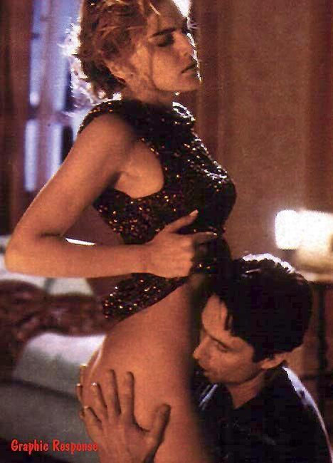 Famous celebrity actress Sharon Stone shows hot nude boobs #75431698