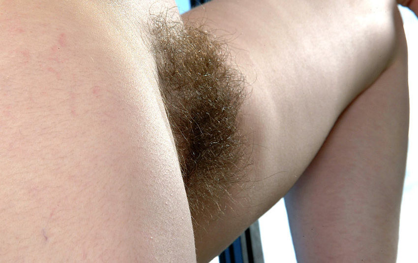 Hairy amateur combing natural pussy #76581102