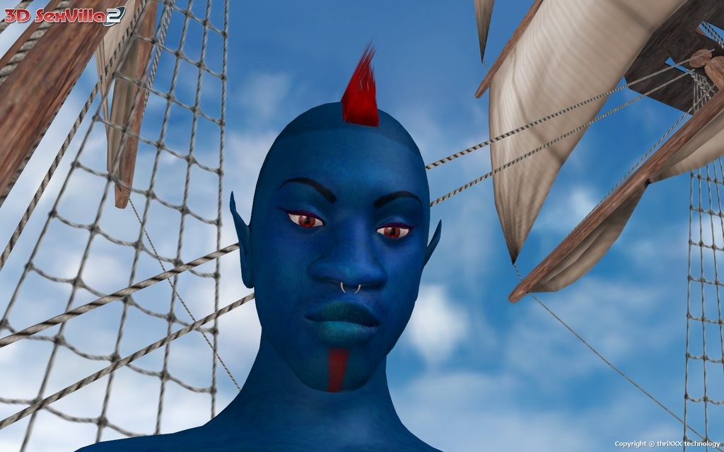 3Dアニメの悪魔が海賊船に大損害を与える
 #69529373
