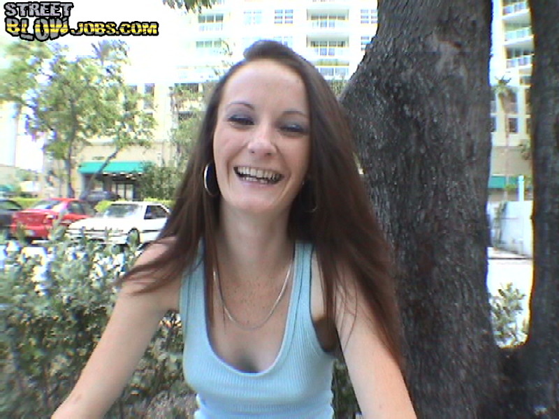 This hot street walker babe gets busted on spycam as she blows a stranger in the #74526983