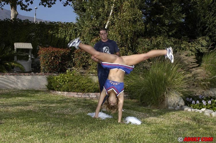 Cute cheerleader gets hard banged while practices with her coach #75472307