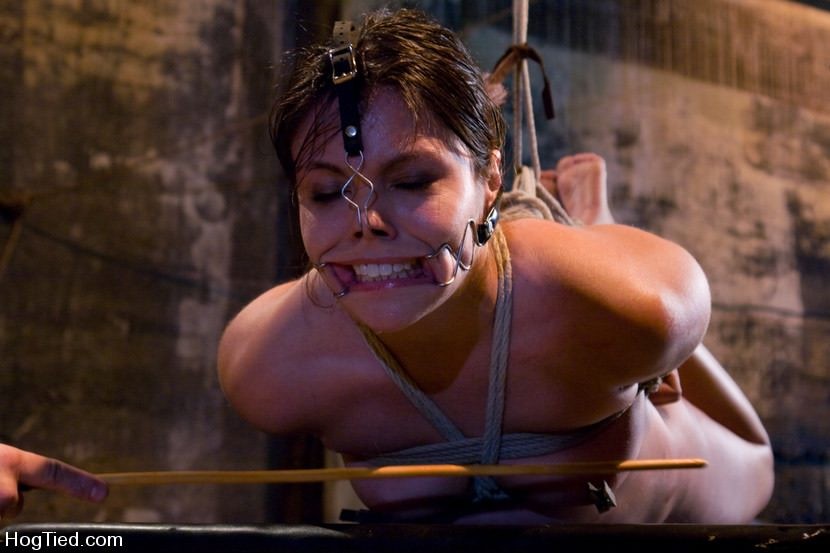 Darkish haired woman bondaged and forced orgasm with unit #72159493