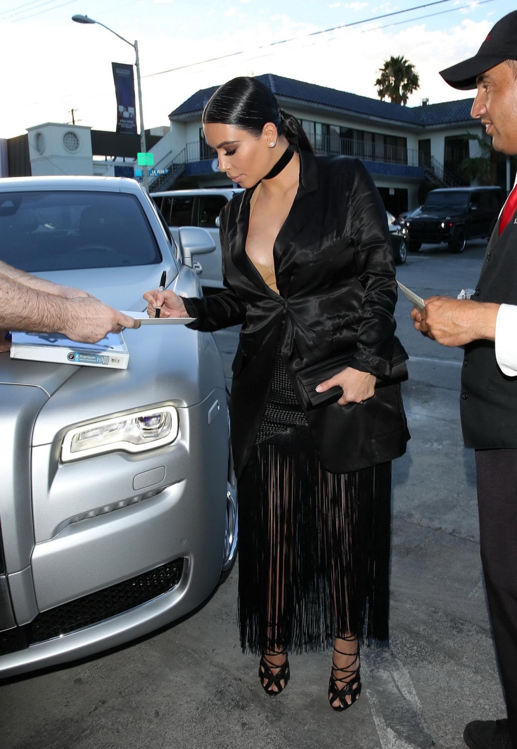 Kim Kardashian showing huge cleavage out in LA #75158552