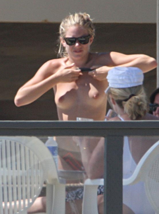 Sienna Miller in bikini and sunbathing topless #75367039