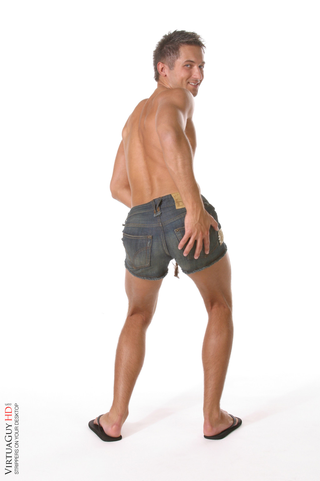 Tanned guy stripping and showing his dick #76981014