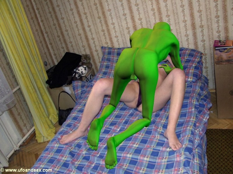 Pretty brunette fucked by a big green alien #73284552