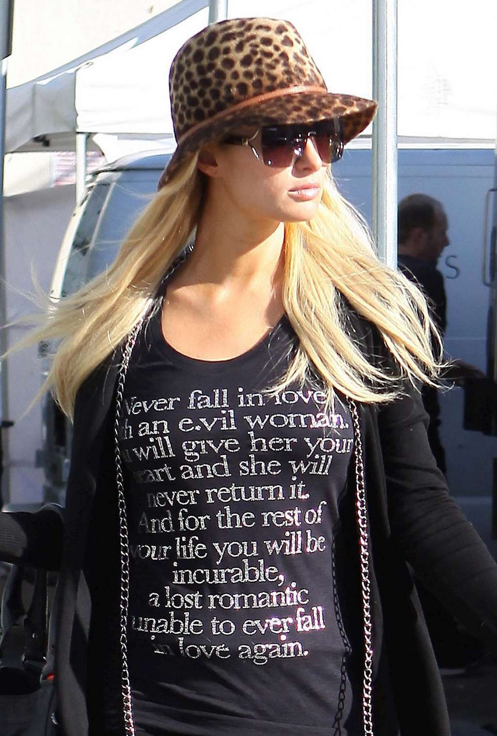 Paris Hilton in see thru leggings flashing her ass on street paparazzi pictures #75325729