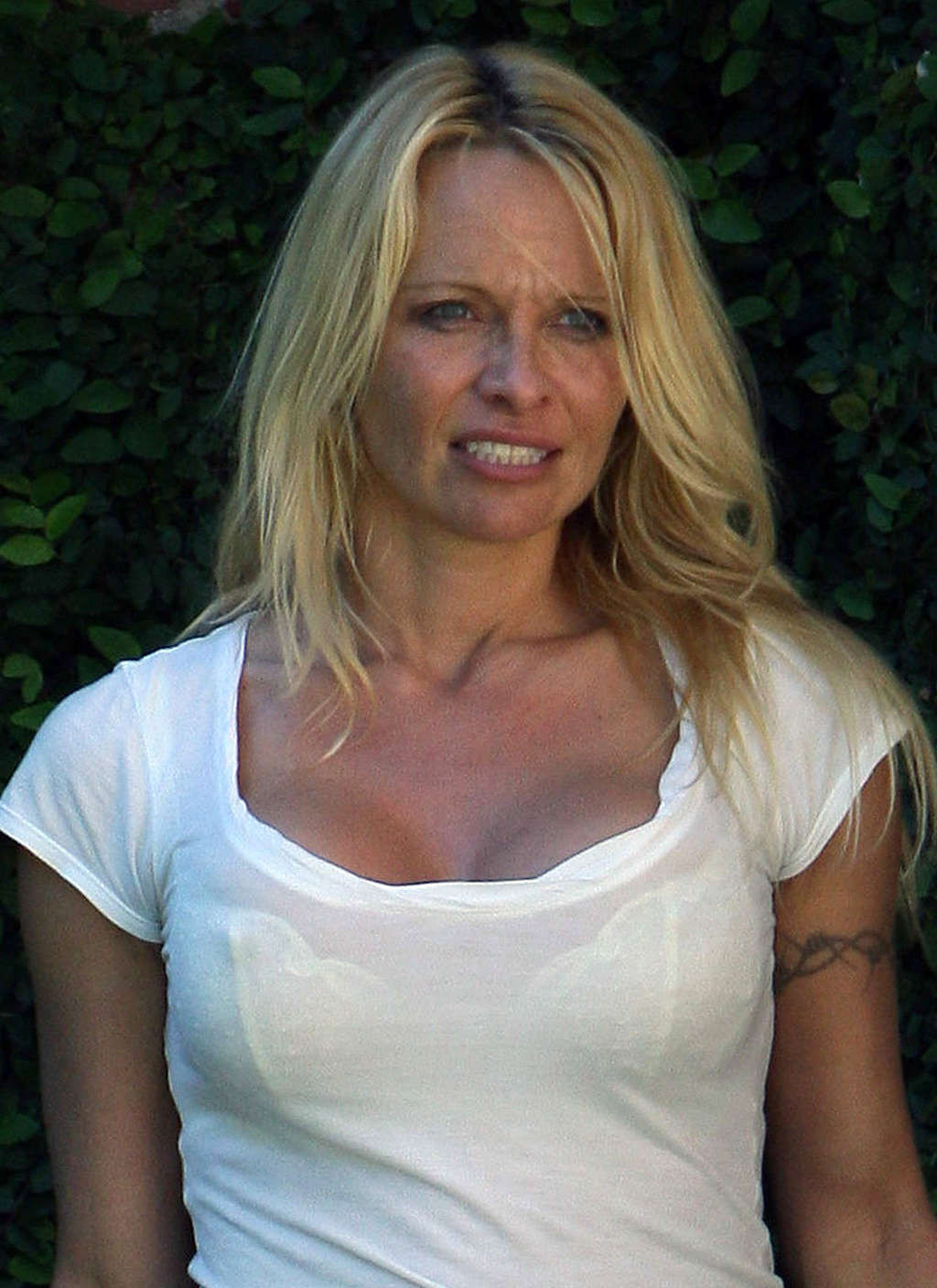 Pamela Anderson montrant ses gros seins et ses belles jambes en short photos paparazzi
 #75355990
