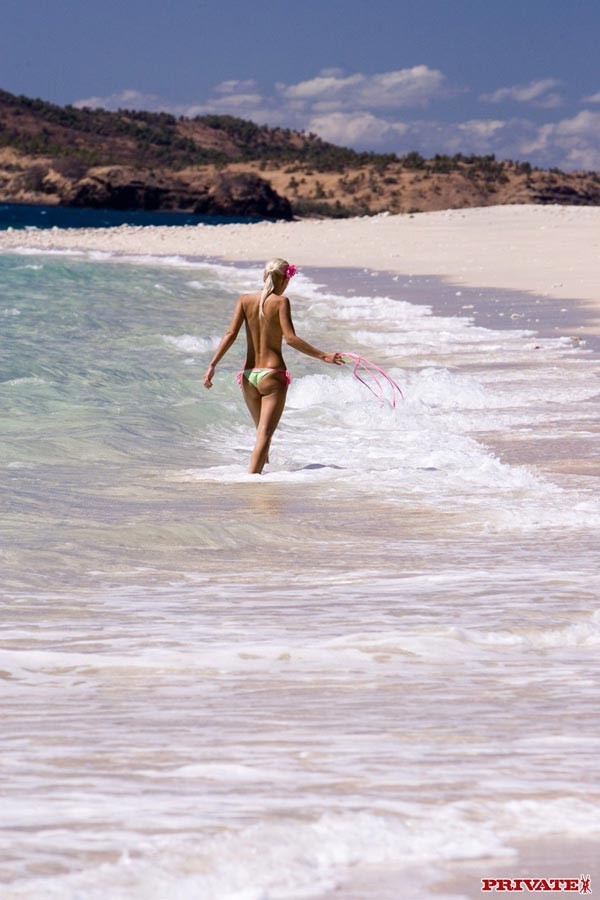 Blonde pornstar Boroka Balls in awesome beach sex action #72259045