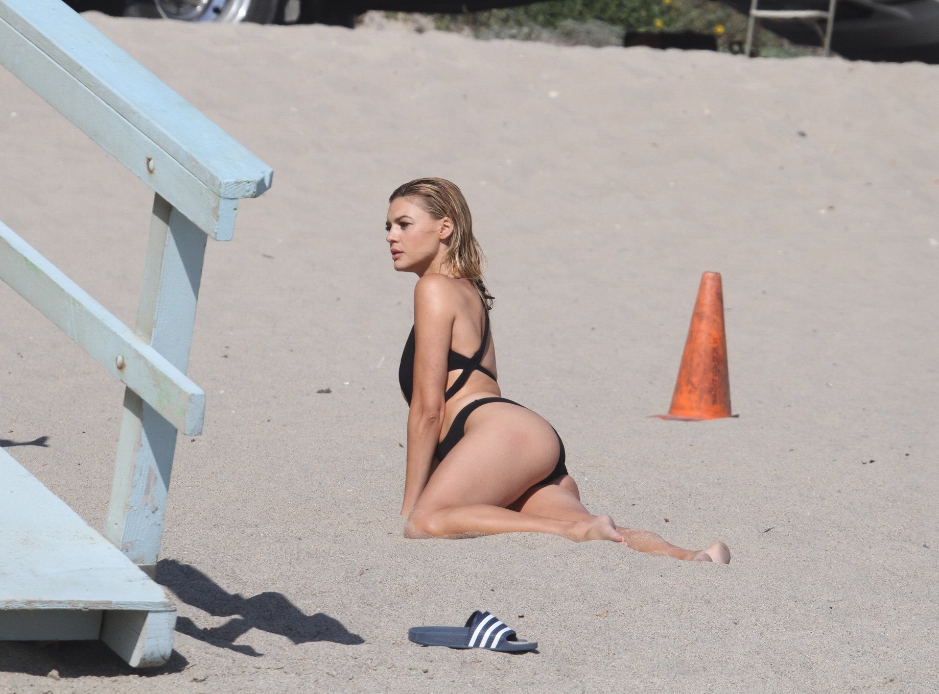 Kelly Rohrbach caught topless at a bikini shoot #75141921