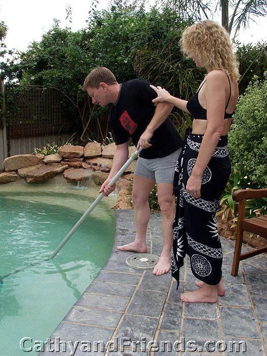 Hot blonde gets bigcock with the pool guy #78621610