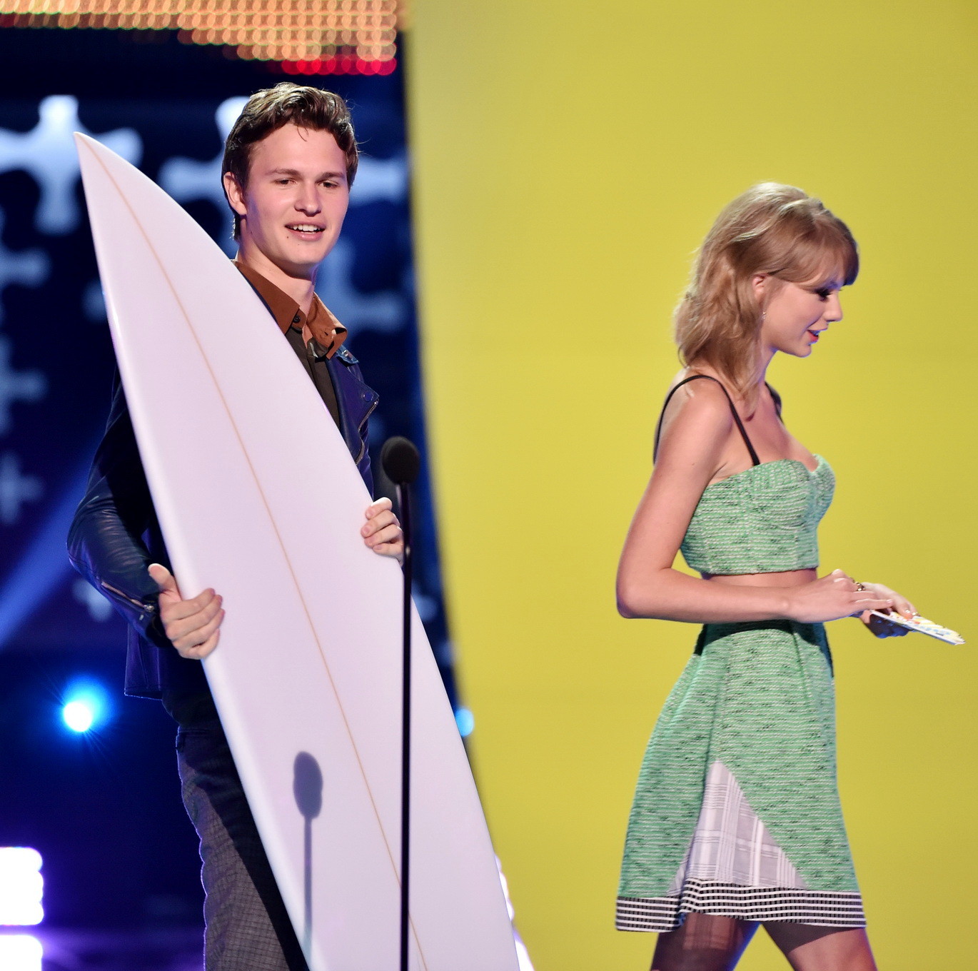 Taylor Swift wearing a low cut crop top at the  2014 Teen Choice Awards in LA #75189031