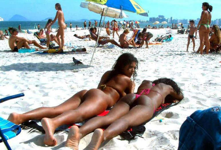 Collection of hot black chicks wearing bikinis #67291989