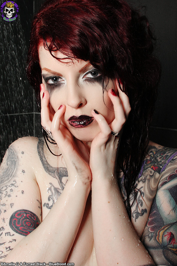 Wet Shower Time with Tattooed Redhead Penny Poison #76469786