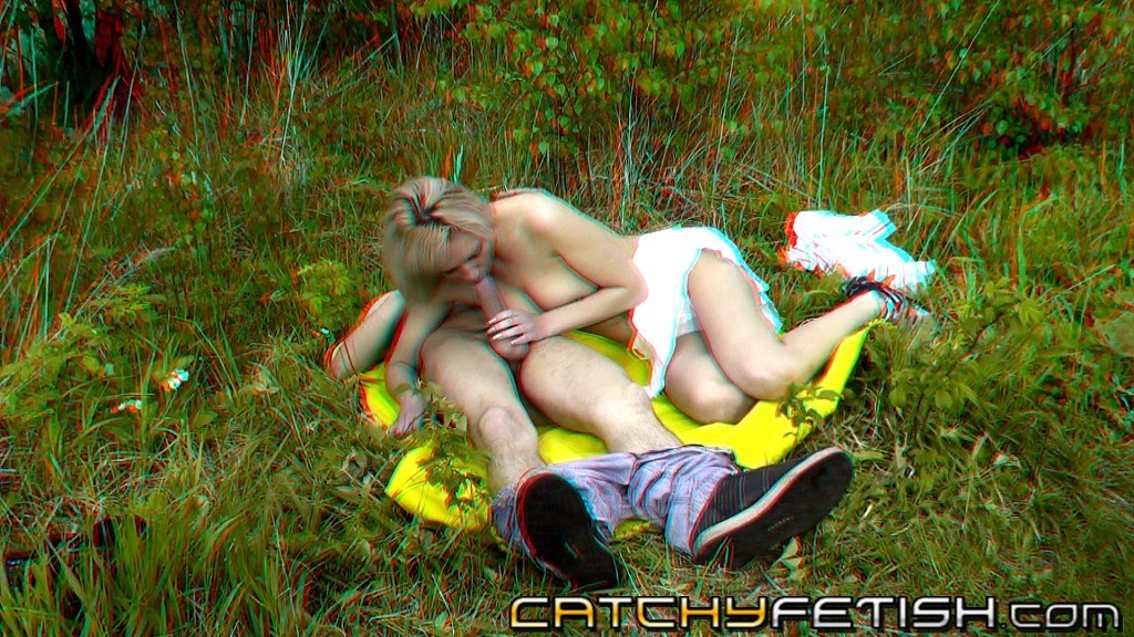 Sexy blonde babe in 3D porn outdoor video gets pussy fucking sideways #67052508