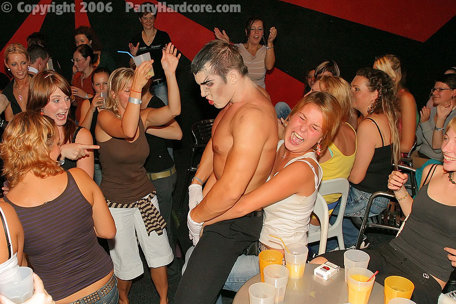 Wild party girls clawing at the male strippers #67654590