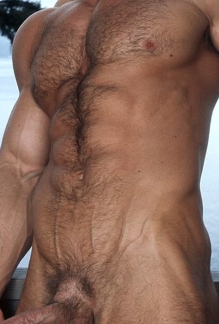 A hairy muscle hunk enjoyd outdoor stripping and showing off #76975546