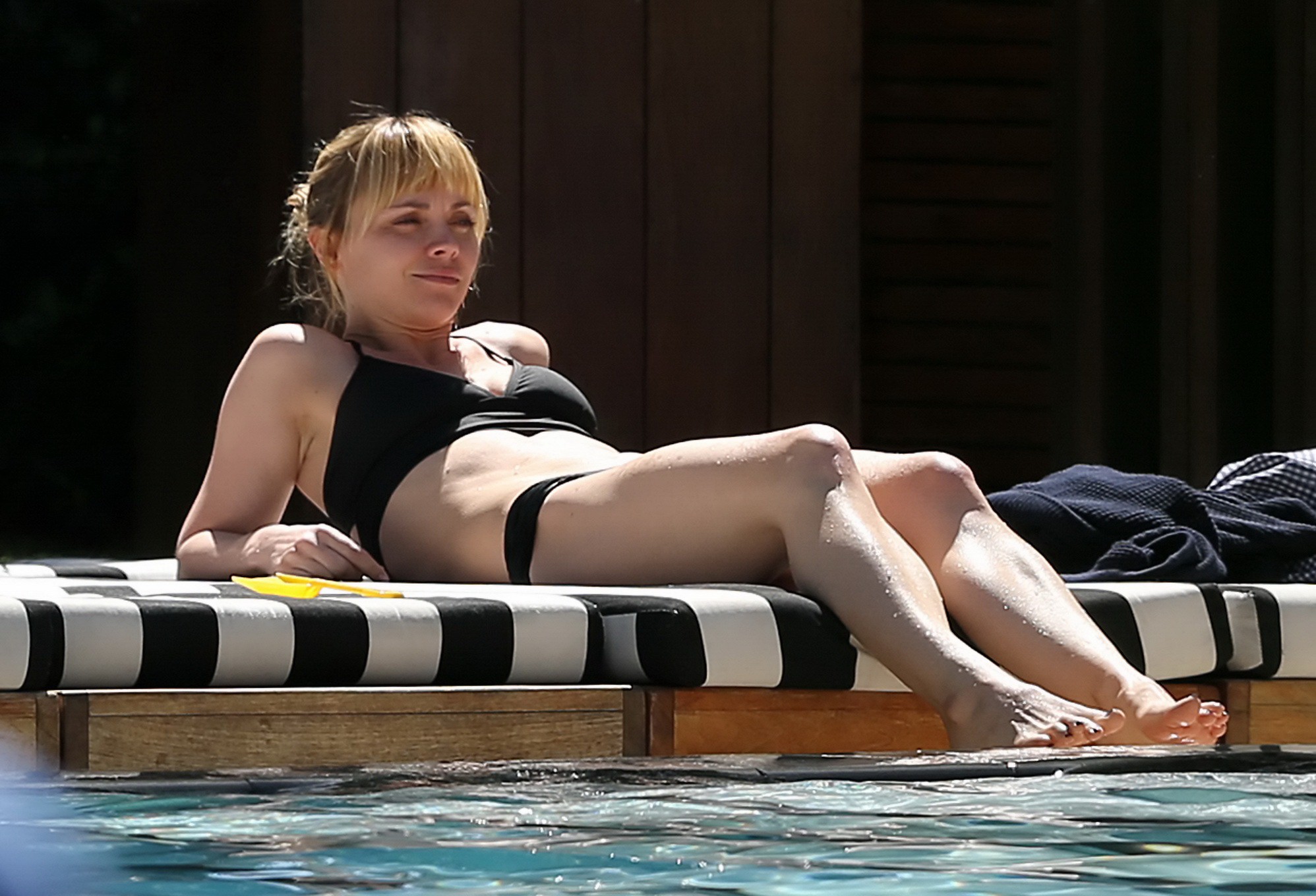 Christina Ricci shows off her hot bikini body poolside #75145559