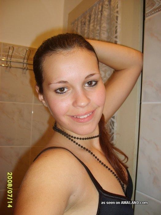 Pics of a Spanish teen showing her perky tits #77027351