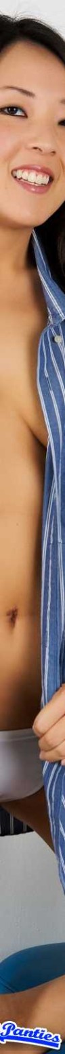 Kaylee white cotton bikini panties and mens shirt #72639444