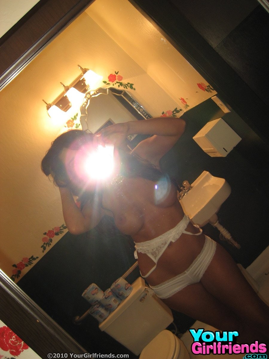 Bombshell babe gets naked and sells hot mirror pics to pay for more sex toys. #67361461