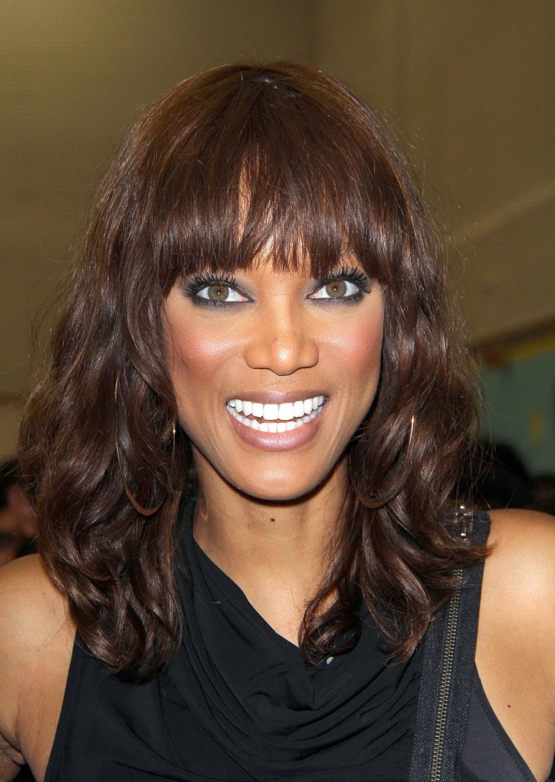 Tyra Banks looks very sexy wearing black dress  pantyhose at the Get Schooled Fo #75284367