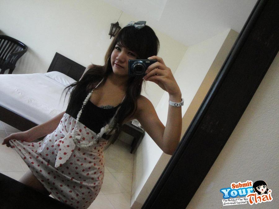 Incredibly cute Thai girl Min takes some hot selfshot pics in the mirror #67228908
