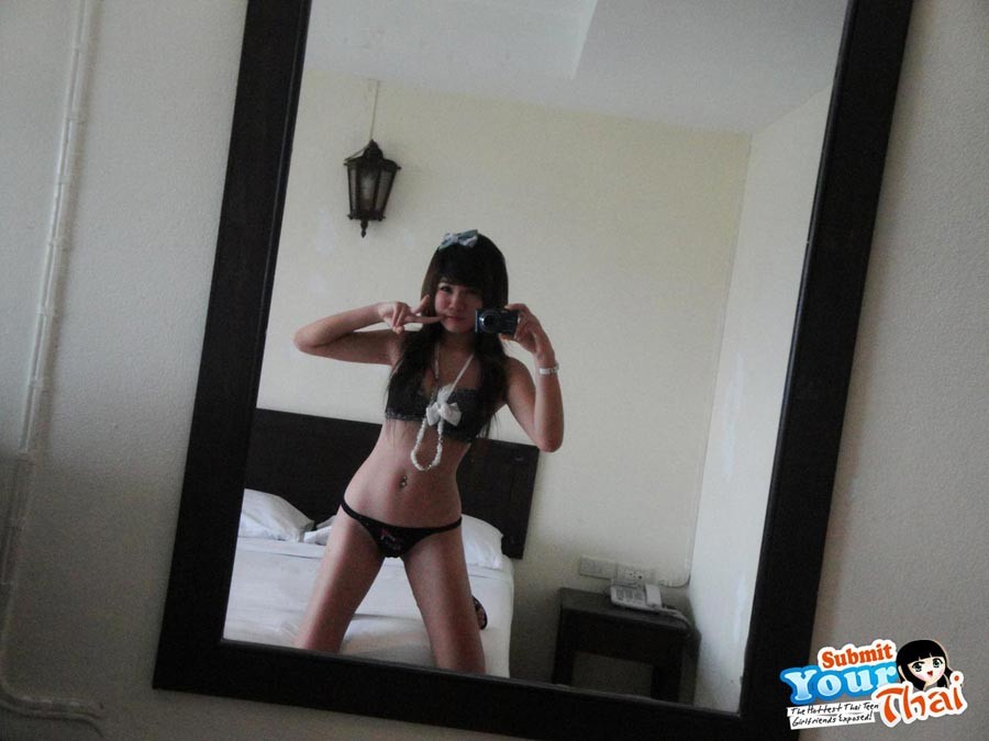 Incredibly cute Thai girl Min takes some hot selfshot pics in the mirror #67228947